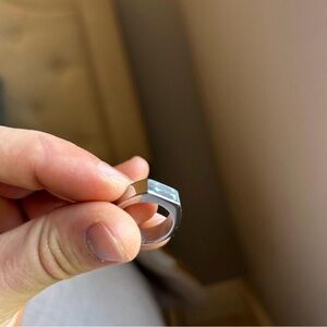 Silver Geometric Ring